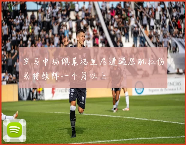 罗马中场佩莱格里尼遭遇屈肌拉伤或将缺阵一个月以上